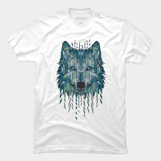 geometric wolf t shirt