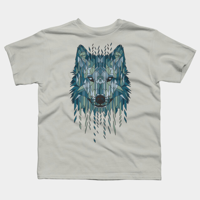 geometric wolf t shirt