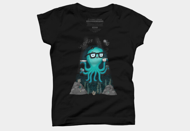 Nerdtopus T Shirt By Wotto Design By Humans