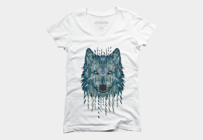 geometric wolf t shirt