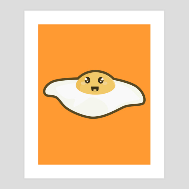 Kawaii Fried Egg Art Print By NirP Design By Humans