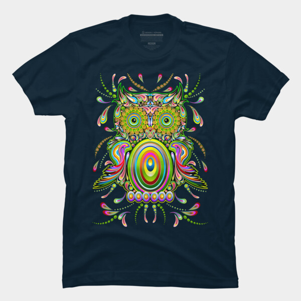 Owl Psychedelic Pop Art T-Shirt