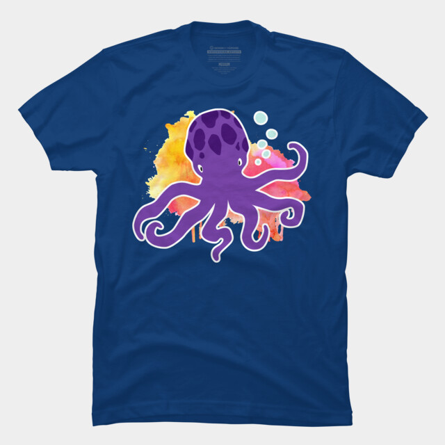 Purple Octopus T Shirt By Thekristin Design By Humans